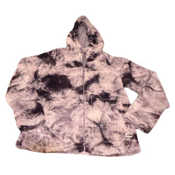 The North Face Jackets & Blazers - The North Face Womens Purple Full Zip Hoodie Fuzzy Hooded Jacket